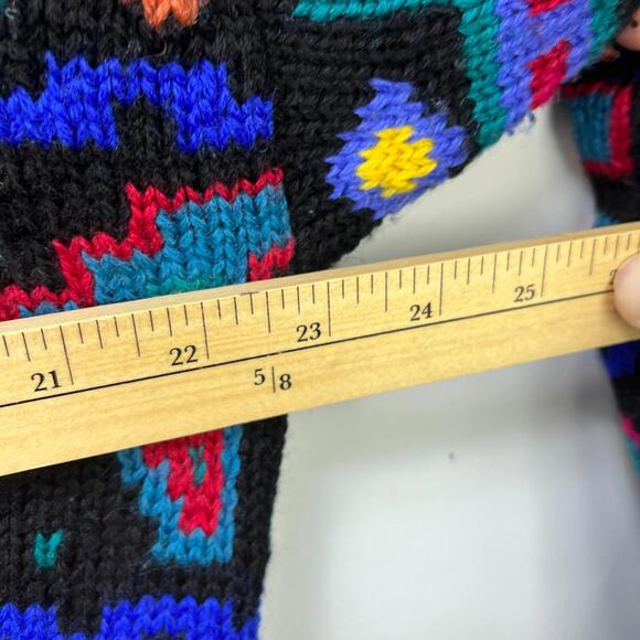 Vintage 80s LL Bean Cardigan Knit Sweater Unisex Large Wool - Picture 6 of 13